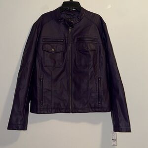 NY& CO, JACKET, FAUX LEATHER, SIZE X-LARGE